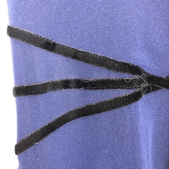 Fuzzi Velvet Long Sleeve Asymmetrical Maxi Dress - Picture 12 of 16